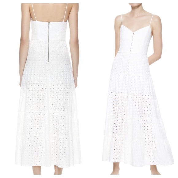 ALICE + OLIVIA Shanti Button-Front Tiered Dress - Picture 4 of 13